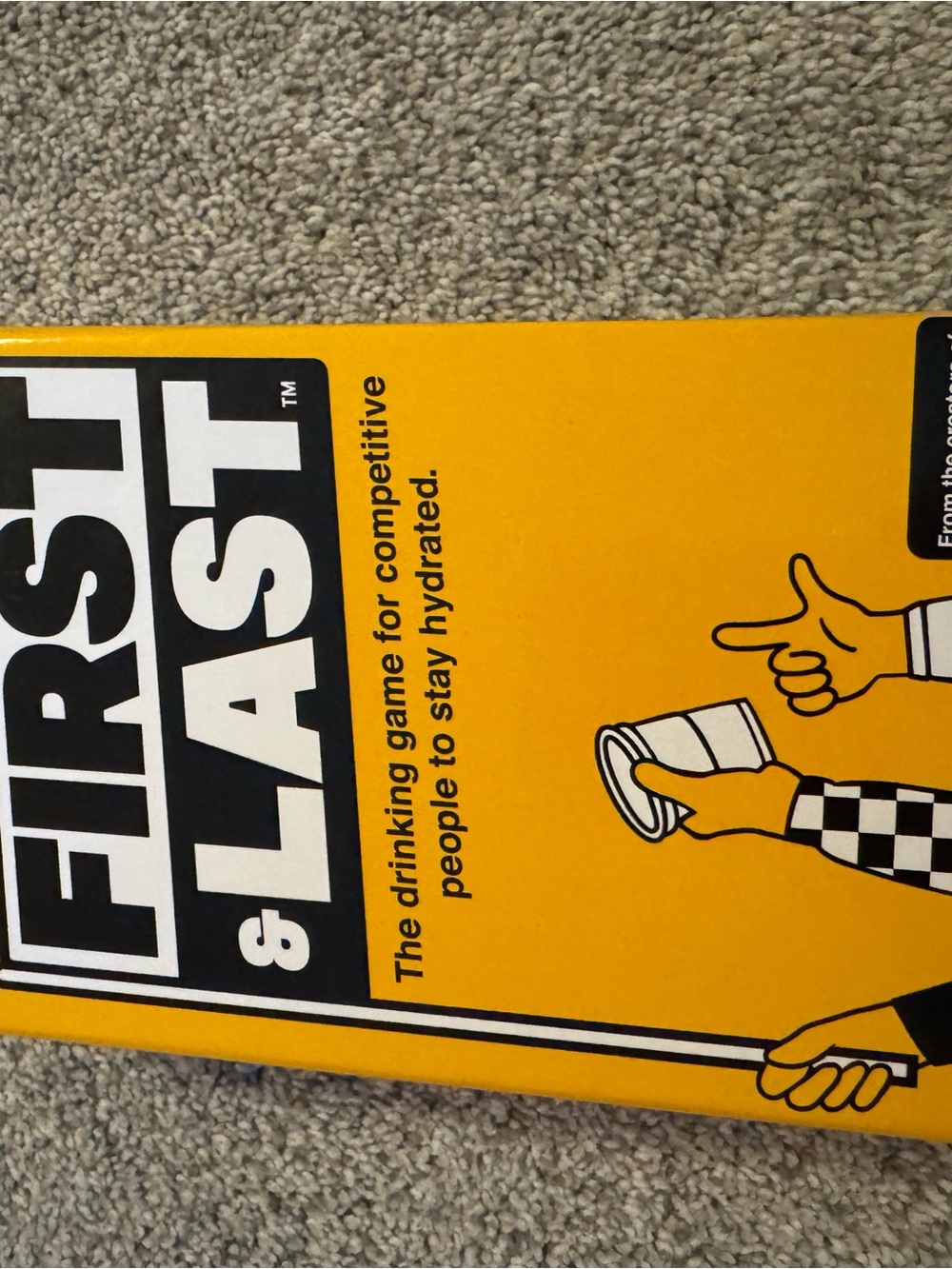 First & Last Yellow Party Drinking Game